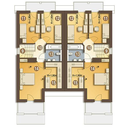 Rzut poddasza POW. 57,8 m²
