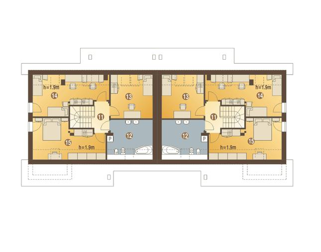 Rzut poddasza POW. 73,2 m²