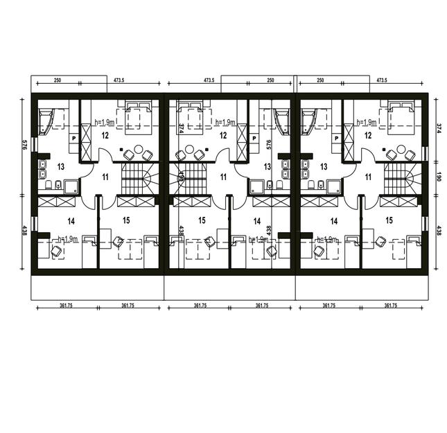 Rzut poddasza POW. 66,8 m²
