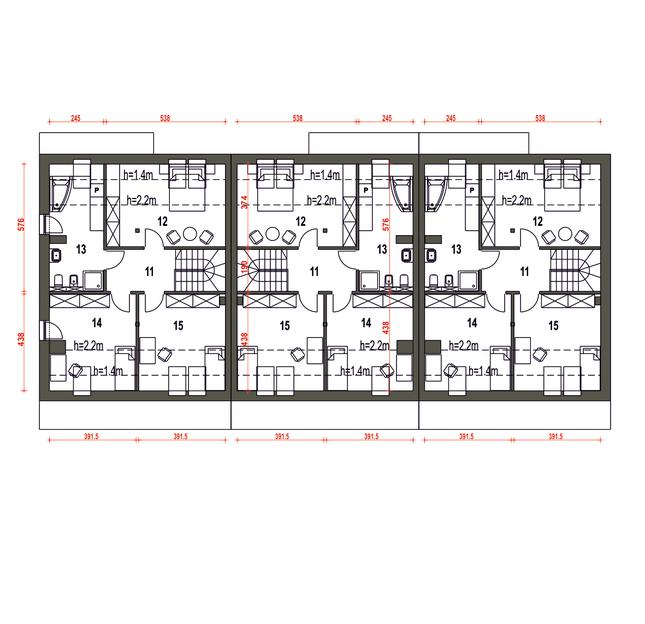 Rzut poddasza POW. 73,2 m²