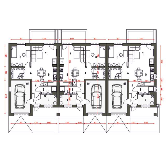 Rzut parteru lustro POW. 81,4 m²