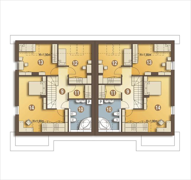 Rzut poddasza POW. 78,2 m²