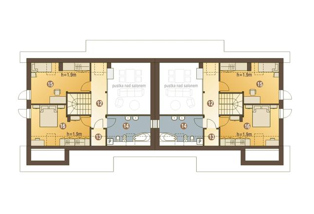 Rzut poddasza POW. 55,6 m²