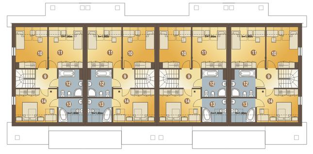Rzut poddasza POW. 63,5 m²