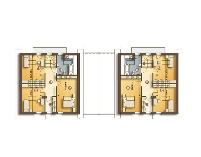 Rzut poddasza POW. 83,6 m²