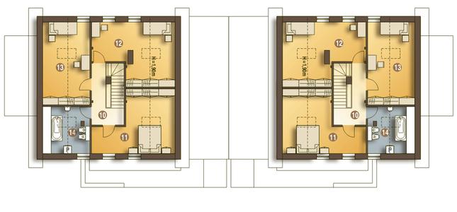 Rzut poddasza POW. 70,9 m²