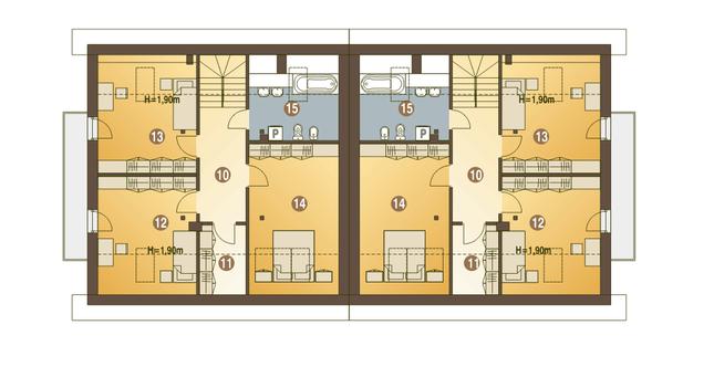 Rzut poddasza POW. 78,6 m²