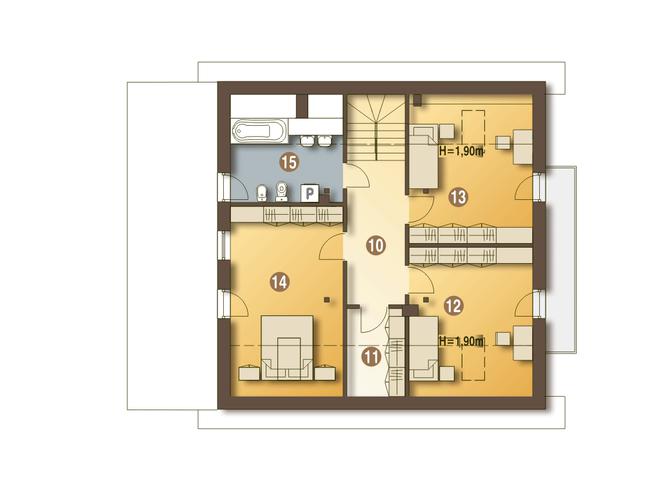 Rzut poddasza lustro POW. 78,7 m²