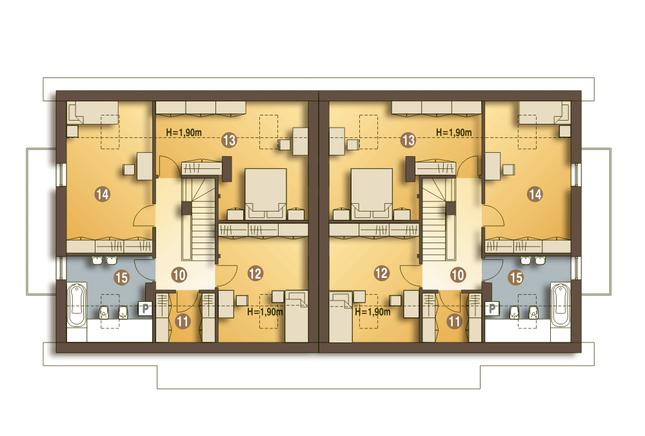 Rzut poddasza POW. 78,6 m²