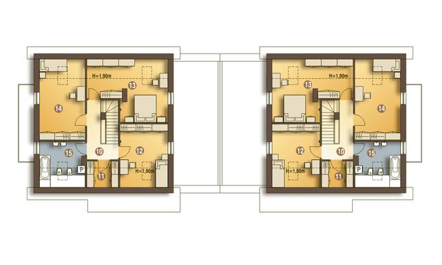 Rzut poddasza POW. 78,6 m²