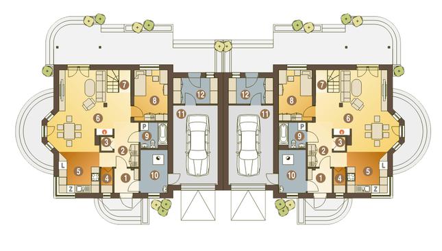 Rzut parteru POW. 101,9 m²