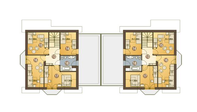 Rzut poddasza POW. 54,6 m²