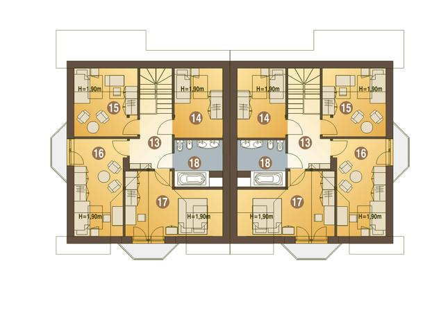 Rzut poddasza POW. 67,7 m²