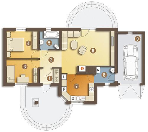 Rzut parteru POW. 94,8 m²