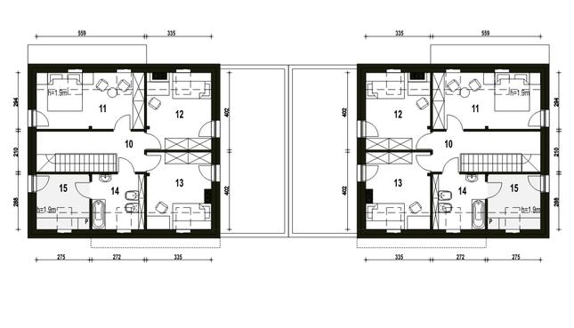 Rzut poddasza POW. 65,5 m²