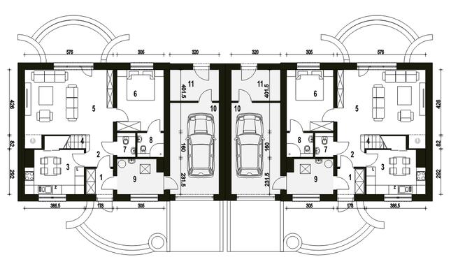 Rzut parteru POW. 94,1 m²