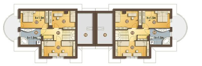 Rzut poddasza POW. 63,1 m²