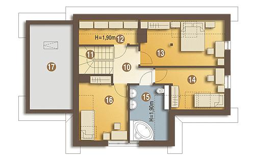 Rzut poddasza POW. 66,9 m²