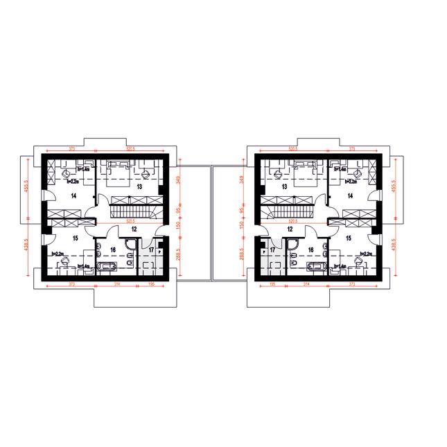 Rzut poddasza POW. 73,4 m²