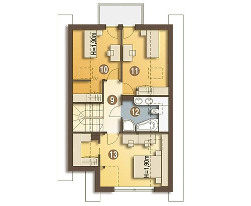Rzut poddasza POW. 66,7 m²