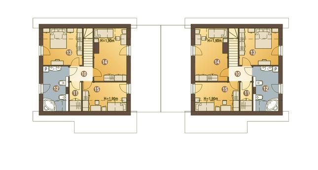 Rzut poddasza POW. 59,1 m²