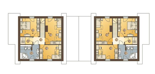 Rzut poddasza POW. 58,1 m²