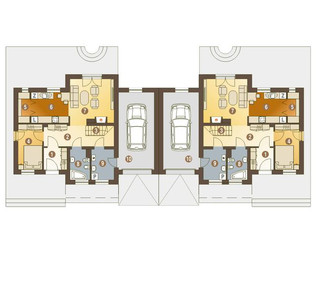 Rzut parteru POW. 85,0 m²