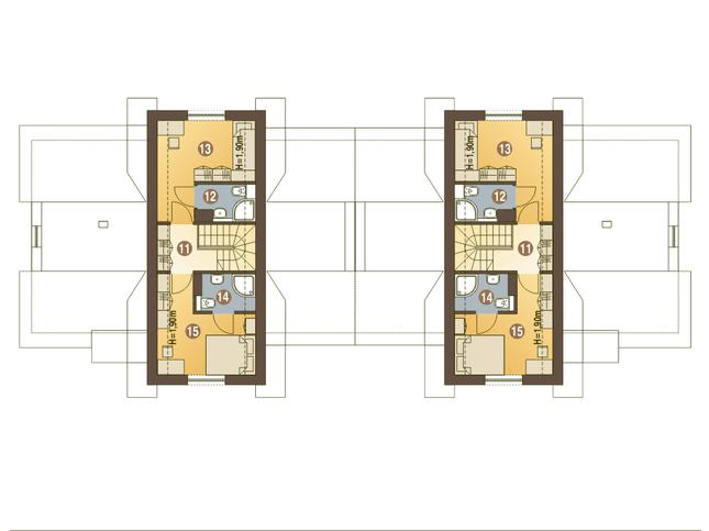 Rzut poddasza POW. 33,7 m²