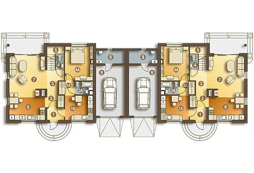 Rzut parteru POW. 101,6 m²