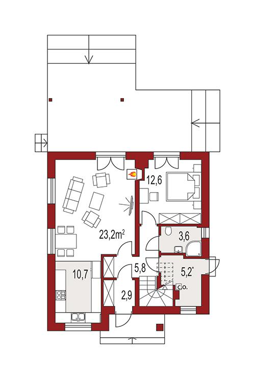 Rzut parteru POW. 0,0 m²