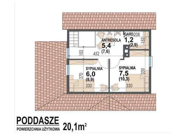 Rzut poddasza POW. 29,7 m²