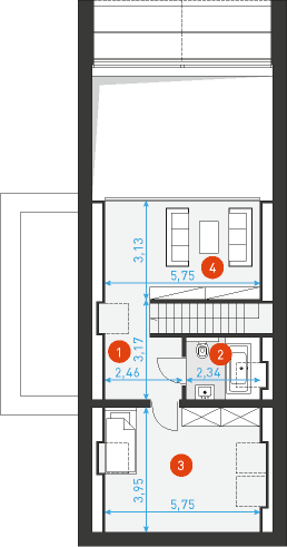 Rzut poddasza POW. 0,0 m²
