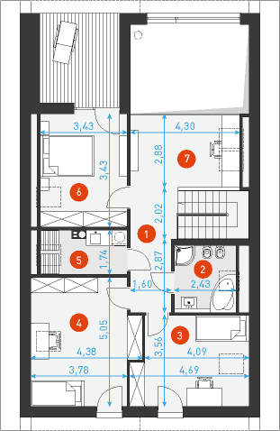 Rzut poddasza POW. 0,0 m²