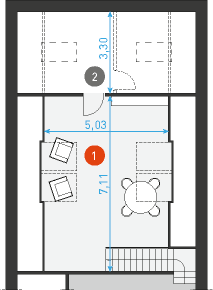 Rzut poddasza lustro POW. 0,0 m²
