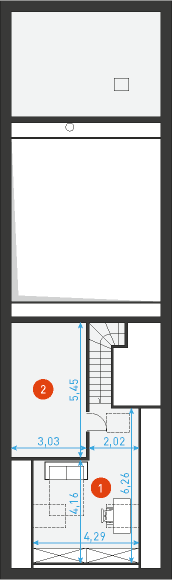Rzut poddasza POW. 38,1 m²