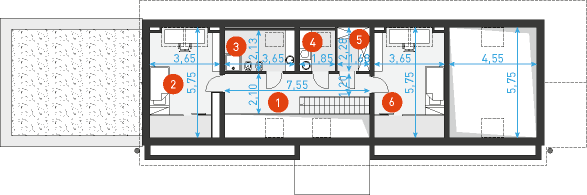 Rzut poddasza POW. 0,0 m²