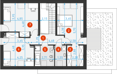 Rzut poddasza POW. 0,0 m²
