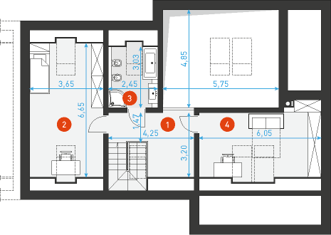 Rzut poddasza POW. 0,0 m²