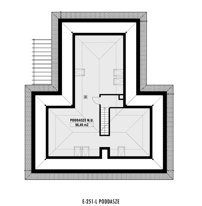 Rzut poddasza lustro: do indywidualnej adaptacji