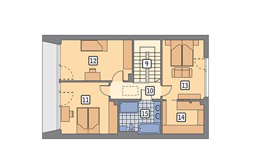 Rzut poddasza POW. 66,8 m²