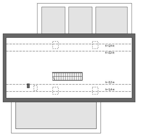 Rzut poddasza: do indywidualnej adaptacji (143,4 m2 powierzchni użytkowej)