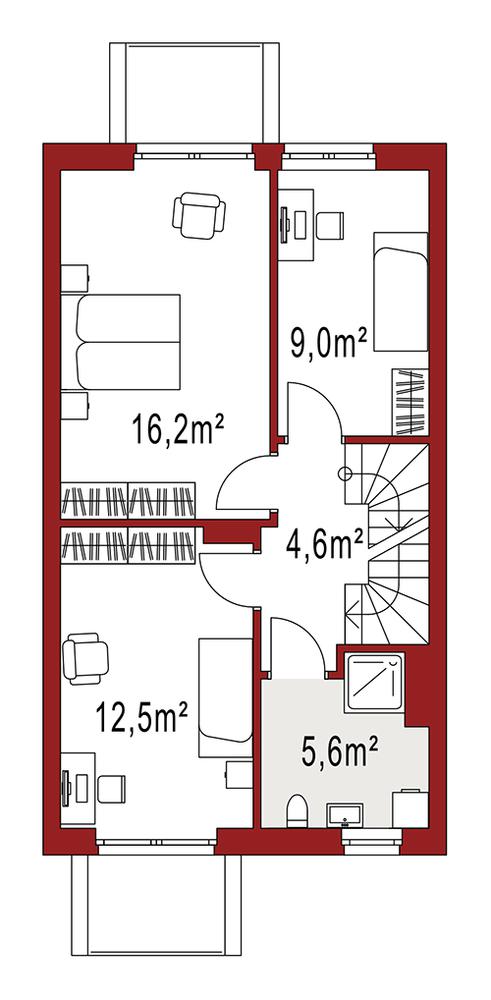 Rzut piętra POW. 0,0 m²