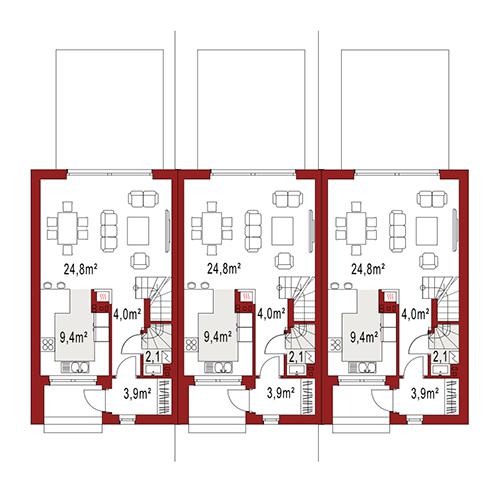 Rzut parteru POW. 0,0 m²