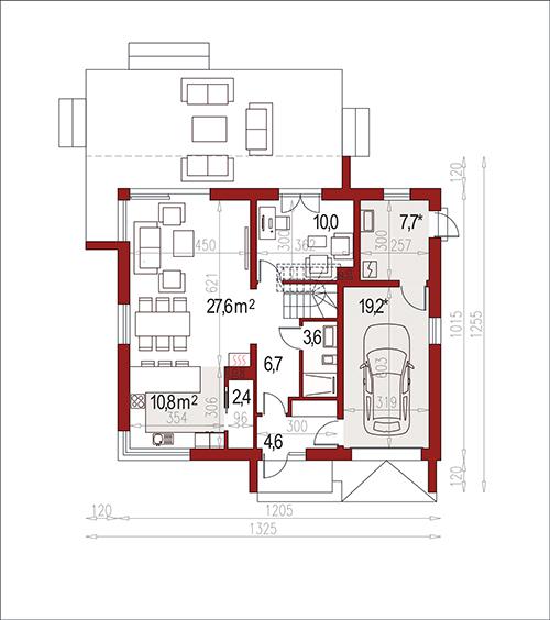 Rzut parteru POW. 0,0 m²