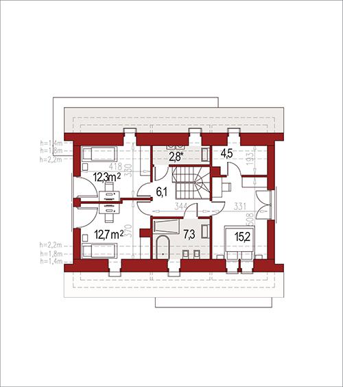 Rzut poddasza POW. 0,0 m²