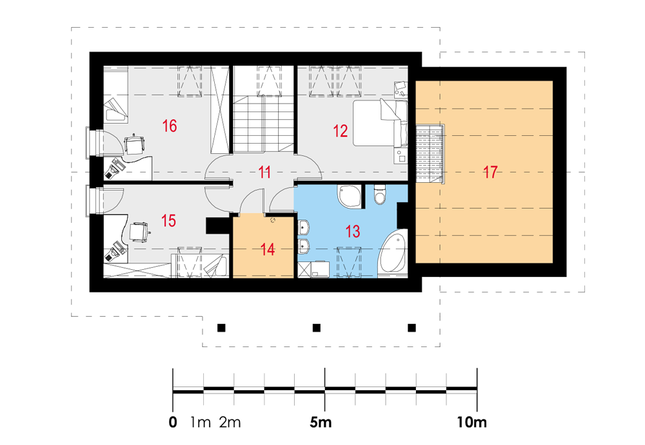 Rzut poddasza POW. 82,6 m²