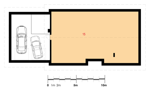 Rzut strychu: strych (29,59 m2 powierzchni użytkowej)