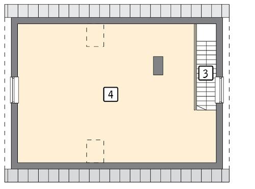 Rzut poddasza POW. 56,0 m²