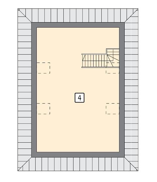 Rzut poddasza POW. 52,6 m²