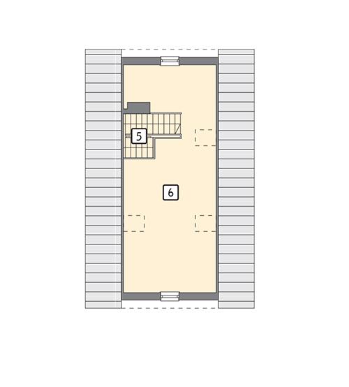 Rzut poddasza POW. 68,9 m²